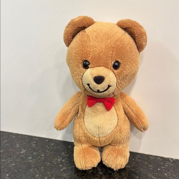 Gund Kraft Peanut Butter Bear Red Bow 10” Retired Limited Edition - Picture 1 of 10